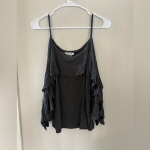 Women’s Elegant Fun Gray Top-Size Medium by Brandy Blu